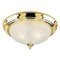 Westinghouse Fixture Ceiling Flush-Mount 60W 2Lght Classic 13In Polsh Brss Frost Swrl Glass 6430200 - alternate 1
